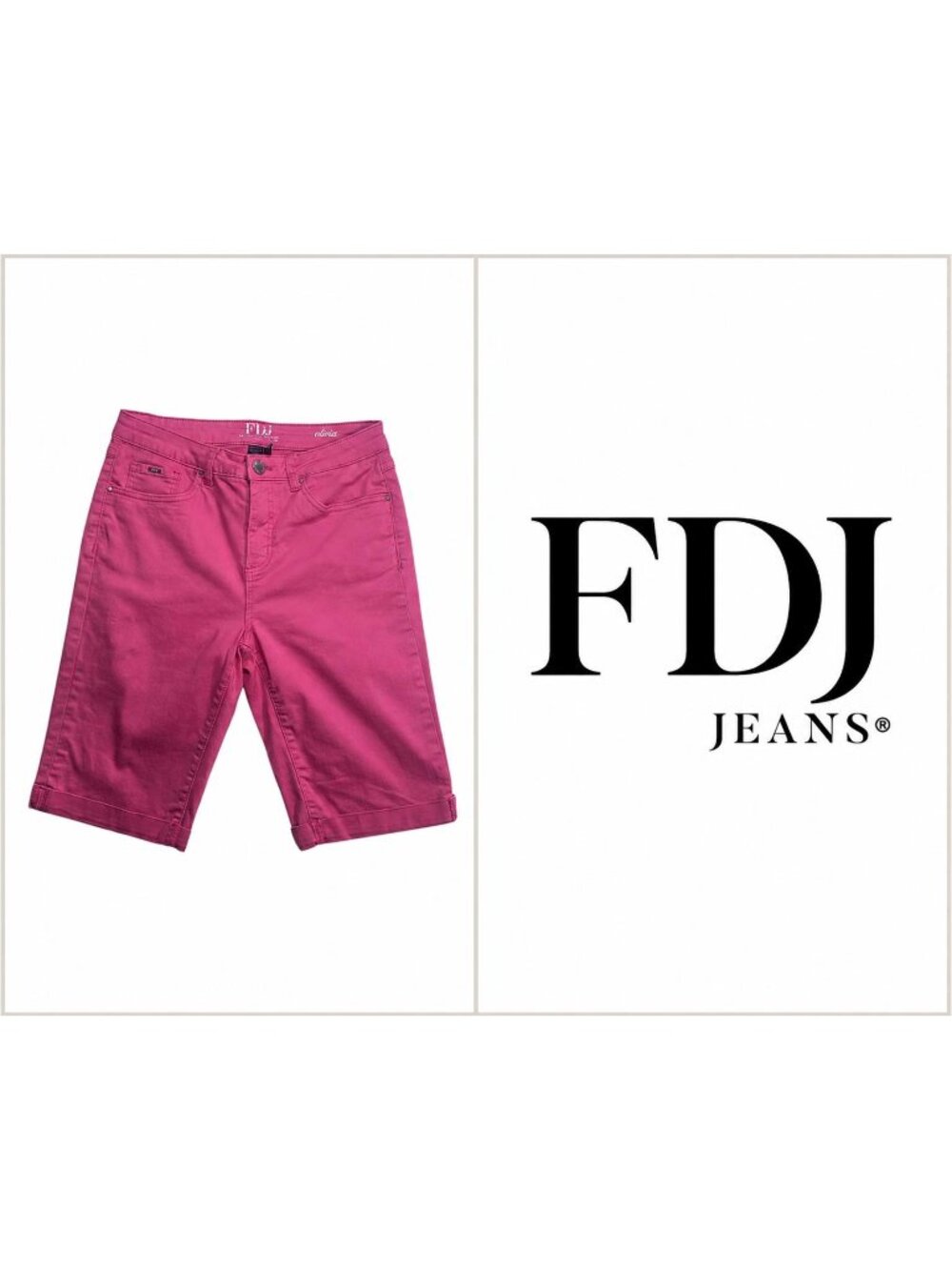 FDJ French Dressing Jeans Olivia Bermuda Shorts ~ Size 8 ~ Canadian Brand